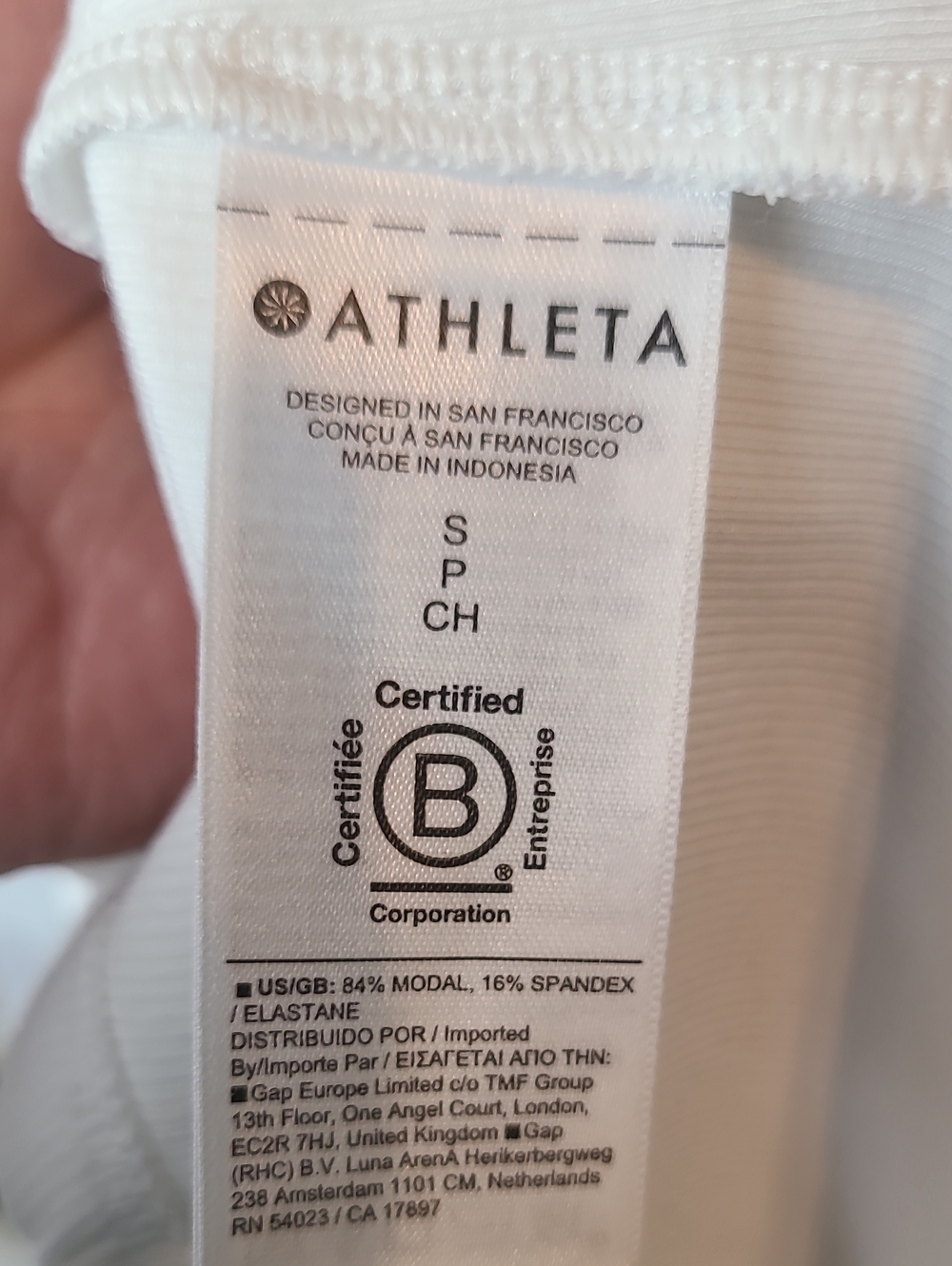 Athleta White Ribbed Tank Top Size Small. New Without Tags - Picture 3 of 4